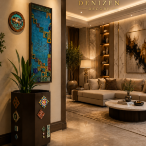 Denizen Heritage Luxe Collection (Luxury Mosaic Tower Planter + Artistic Heritage Wall Panel)
