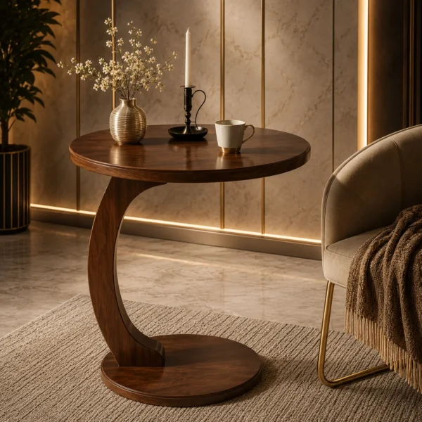 Denizen Luna Curve Accent Table