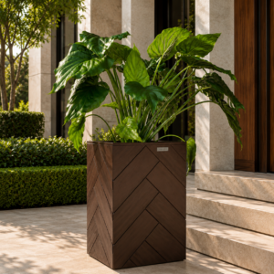 Denizen Verde Chevron Luxury Planter