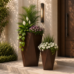 Denizen Vertex Luxe Geometric Planter Set